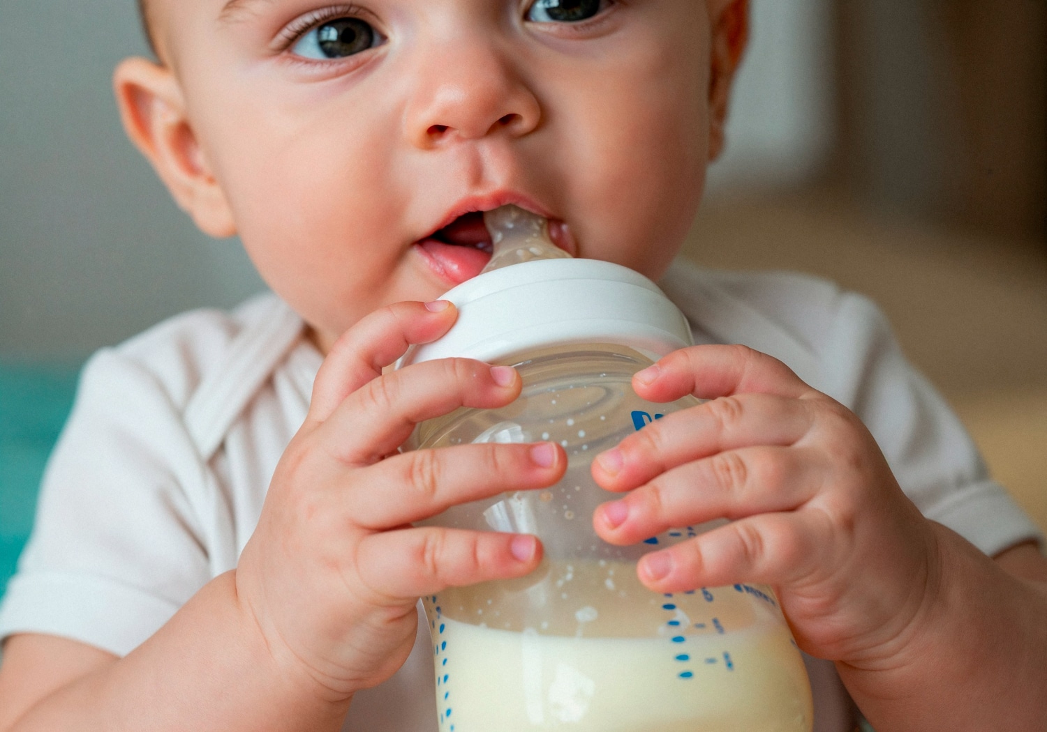 Enfant endormi avec un biberon de lait illustrant le mécanisme de la carie du biberon