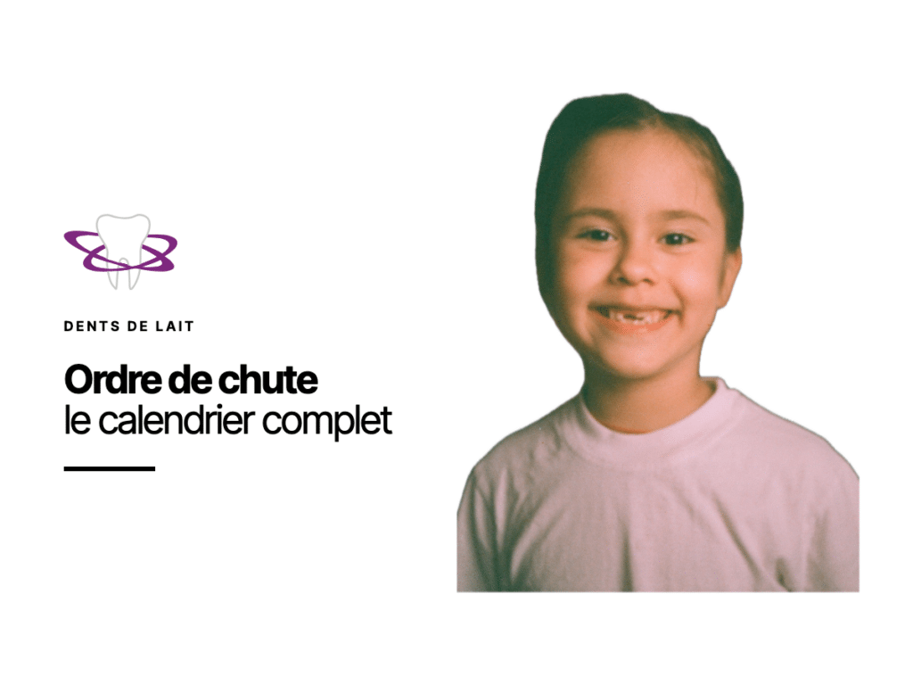 Enfant souriant montrant une dent de lait tombée