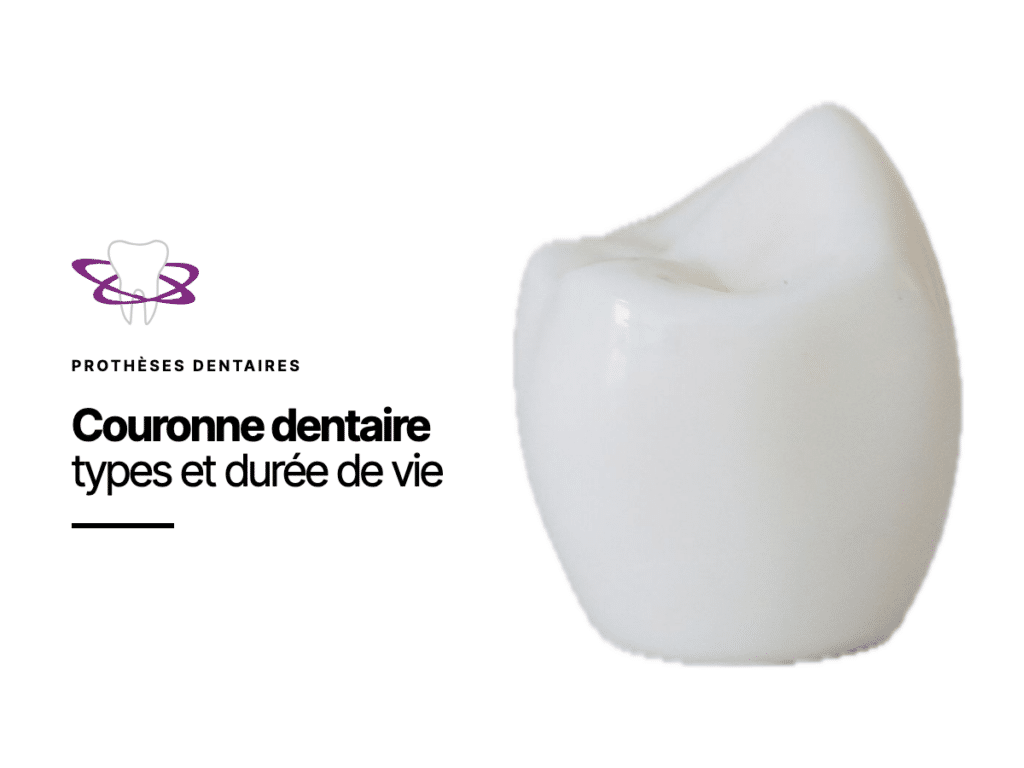 Couronne dentaire en céramique vue de près